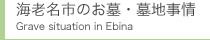 海老名市のお墓・墓地事情